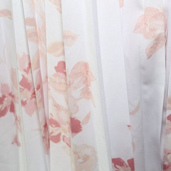 NWT Glamour Lane Bryant Pleated Floral Midi Skirt White Plus Size 22/24 H13577 - Picture 8 of 11